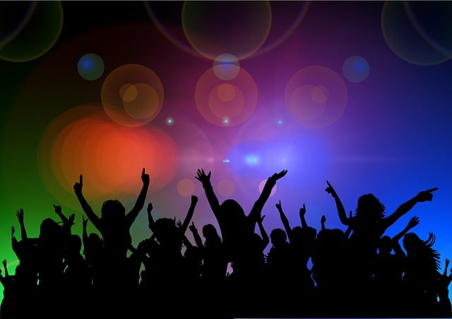 Image of people silhouette cheering